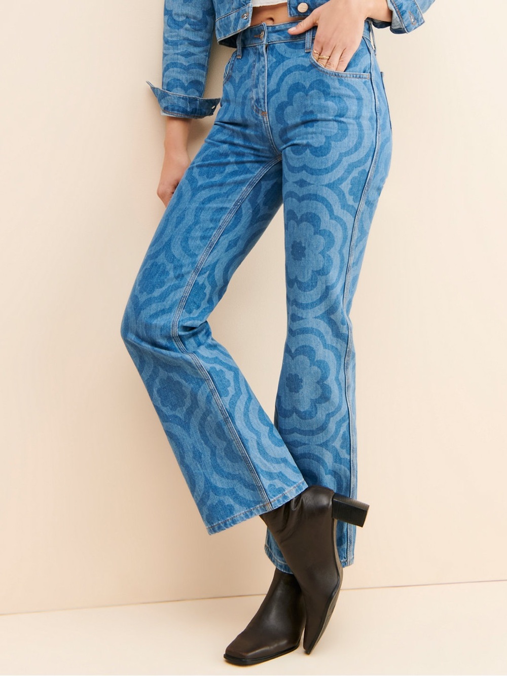 Damson Madder Brontë Floral Jeans - Picture 2 of 6
